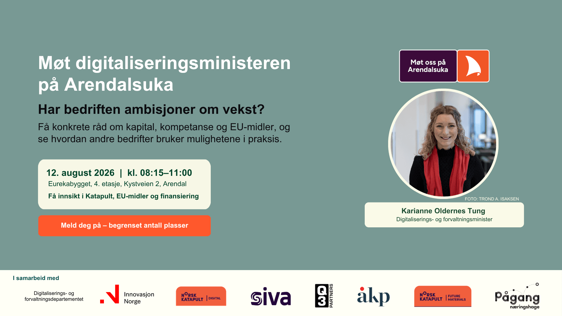 Informasjonsplakat for eventet på Arendalsuka